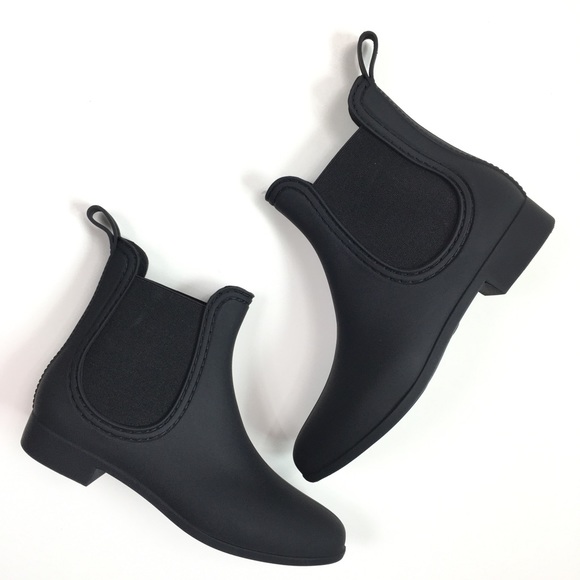 JEFFREY CAMPBELL Chelsea Matte Black Rain Boots - Picture 6 of 7